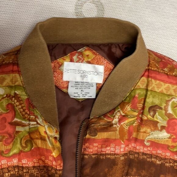Vintage Petite Sophisticate Floral Silk Jacket PS - Picture 2 of 6